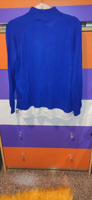 Jersey azul con faldón XL