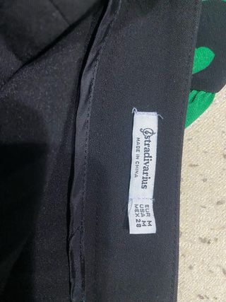 Falda Larga negra de Stradivarius