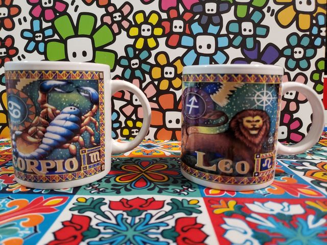 Tazze mug leone e scorpione