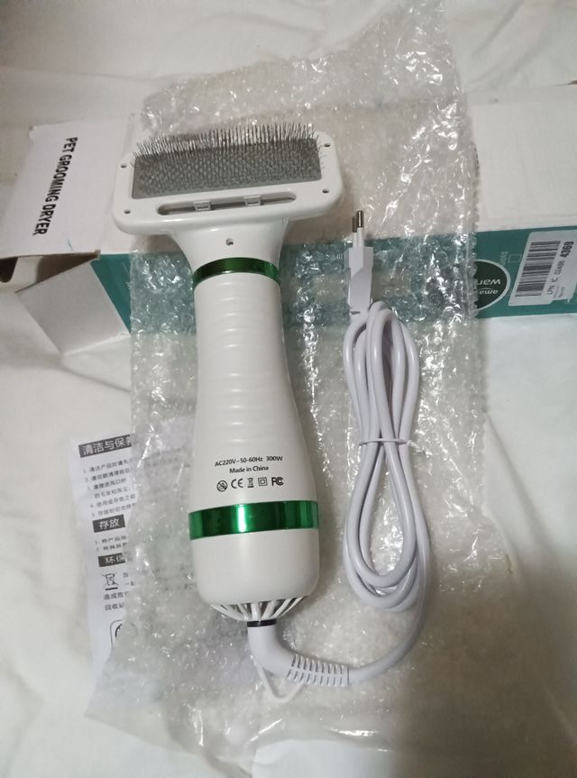 Secador-peine de puas para animales