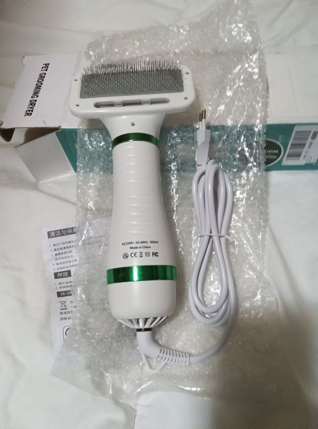 Secador-peine de puas para animales