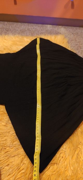 Jersey canalé negro manga murciélago 