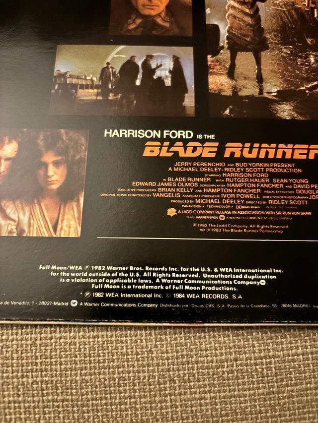 Blade Runner 1982 vinile