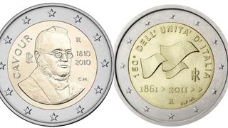 Moneda 2 euros Italia 2010 2011 sc