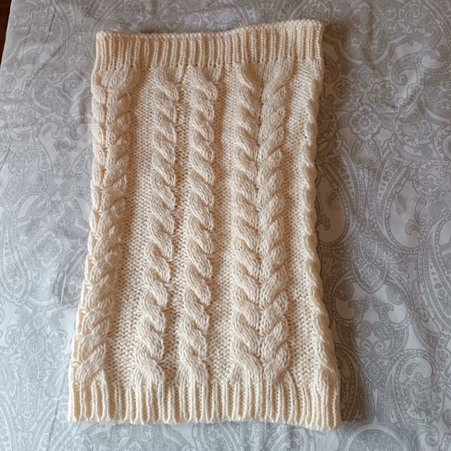 Sciarpa scaldacollo color panna 