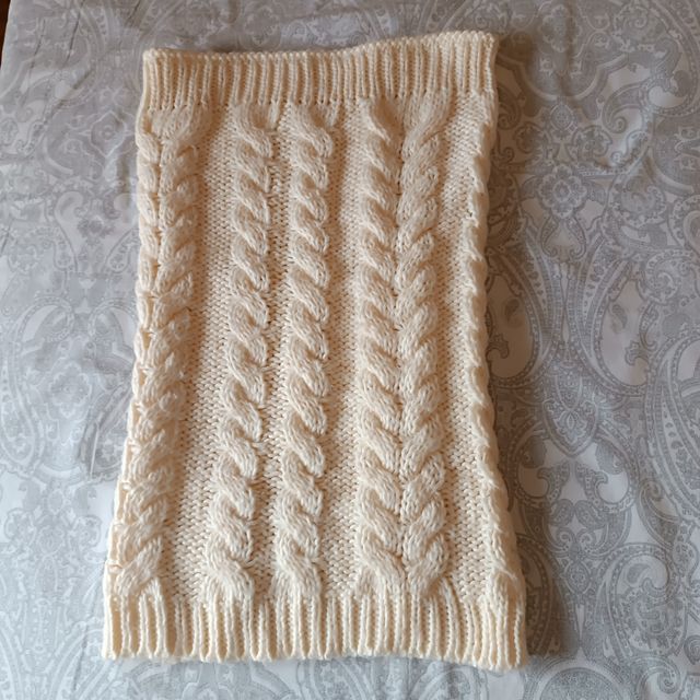 Sciarpa scaldacollo color panna 