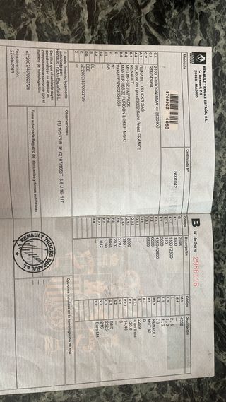 oferta por viaje Renault Master Truck 2015