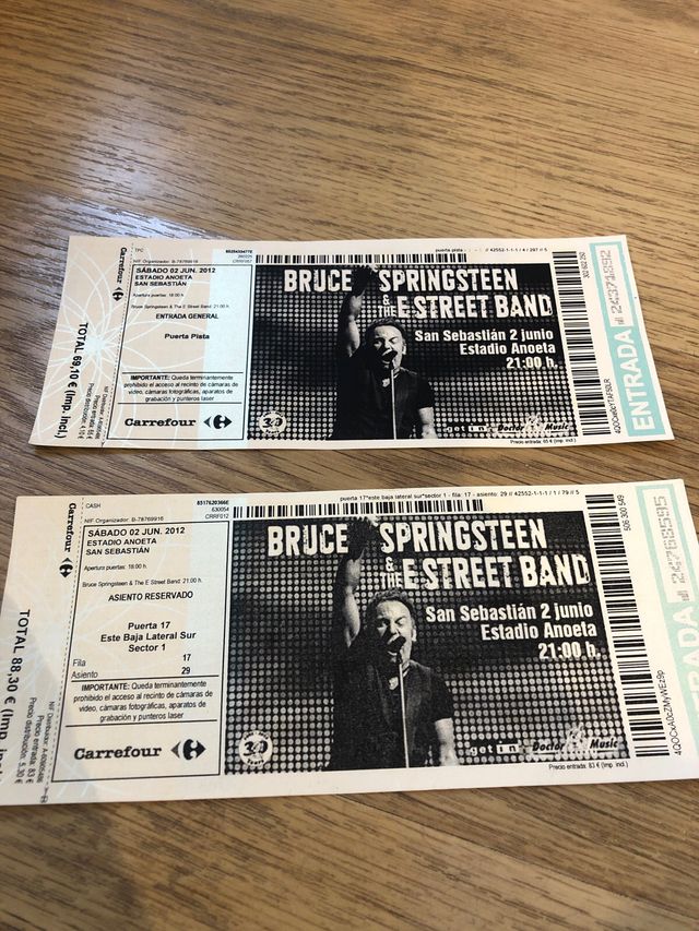 Entrada antigua Bruce Springsteen