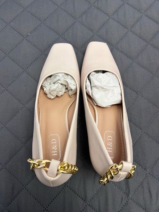 zapato tacon beige
