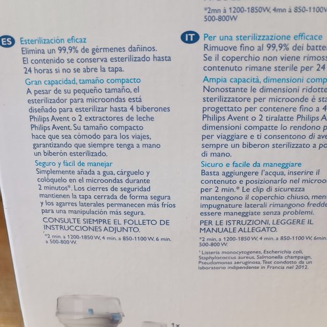 Esterilizador de microondas a vapor