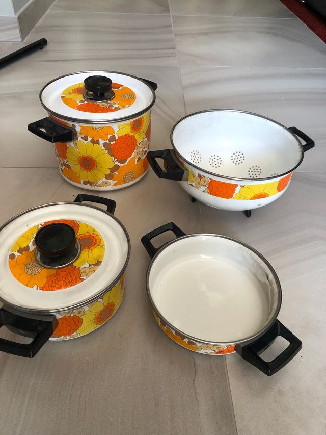 pentole vintage anni 70 immacolate