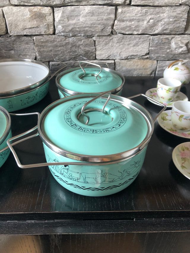 pentole anni 70 mai utilizzate complete