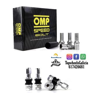 kit tornillos + valvulas para llanta colores omp