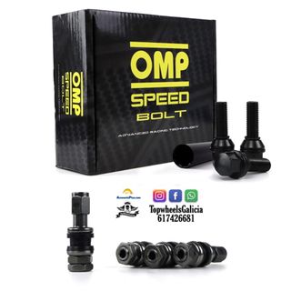 kit tornillos + valvulas para llanta colores omp