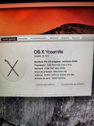 Macbook pro 15. 2009