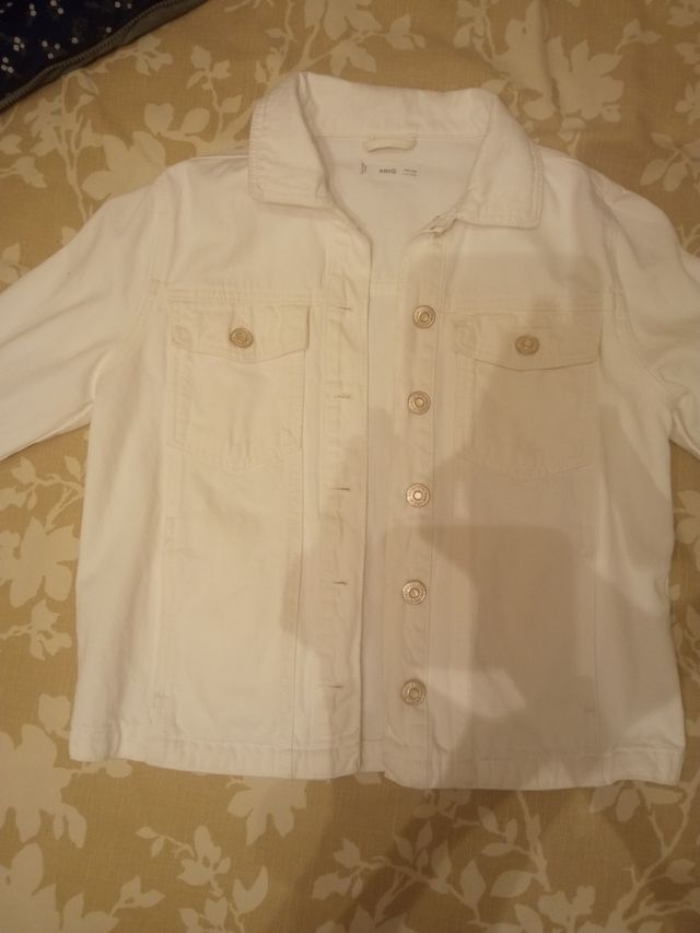 Cazadora vaquera blanca niña Mango t.11/12