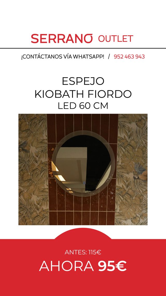 ESPEJO KIOBATH REDONDO LED 60 CM
