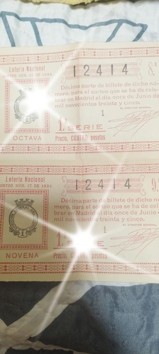 Lotería nacional 1935 Valencia