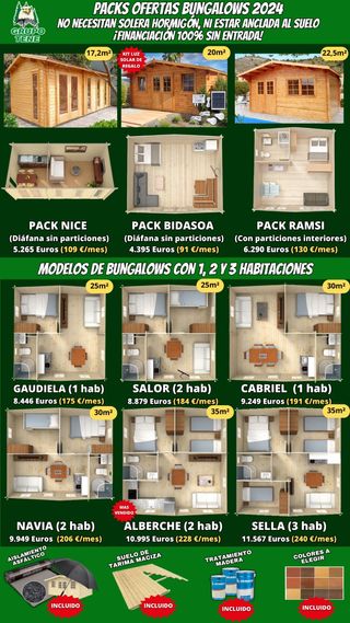 Bungalow - Camping - Casa de Madeira
