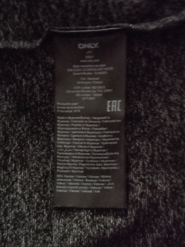 Vestido punto ONLY gris NUEVO 40-42