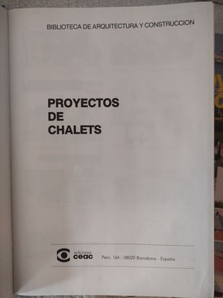 Libro Proyectos de Chalets