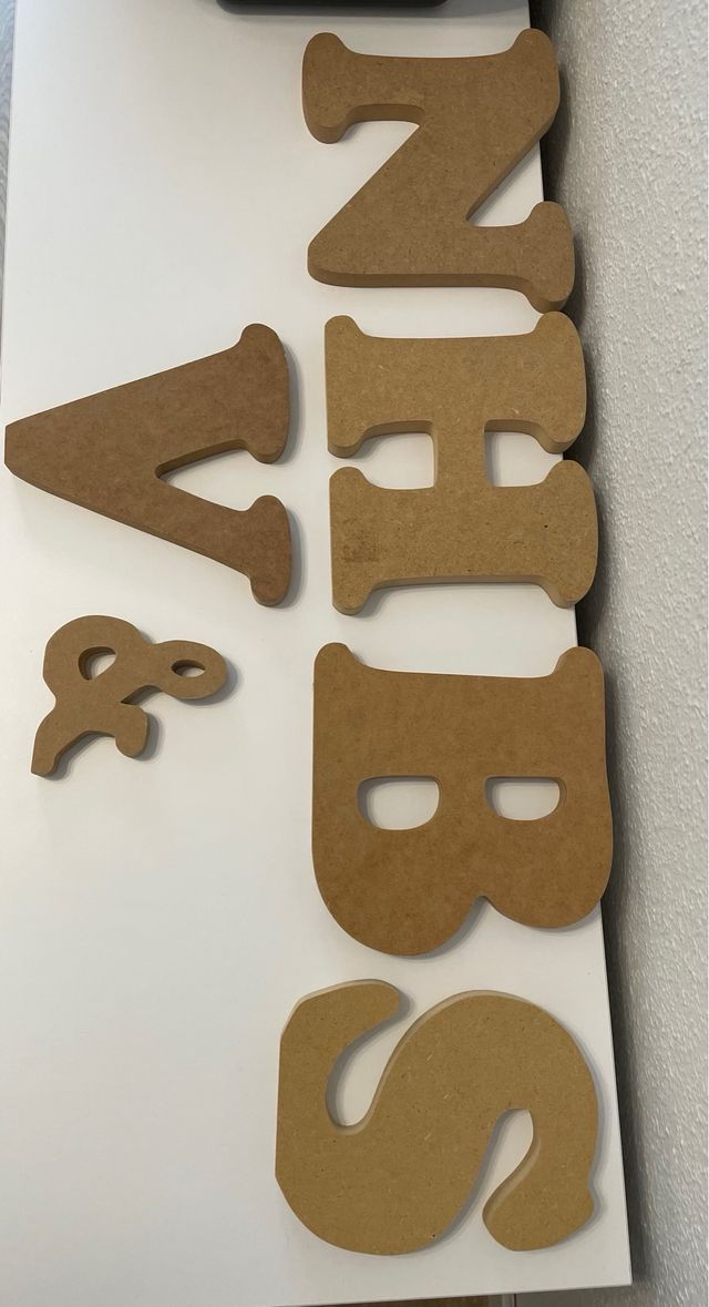 Letras de madera aglomerado 20cm