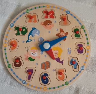 Puzle reloj de madera
