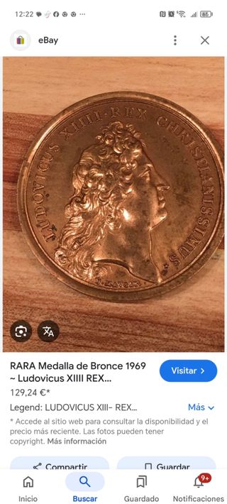 MEDALLA DE BRONCE DE 1900 