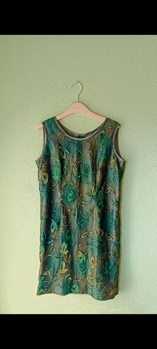 Traje vestido verde 