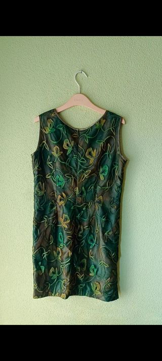 Traje vestido verde 