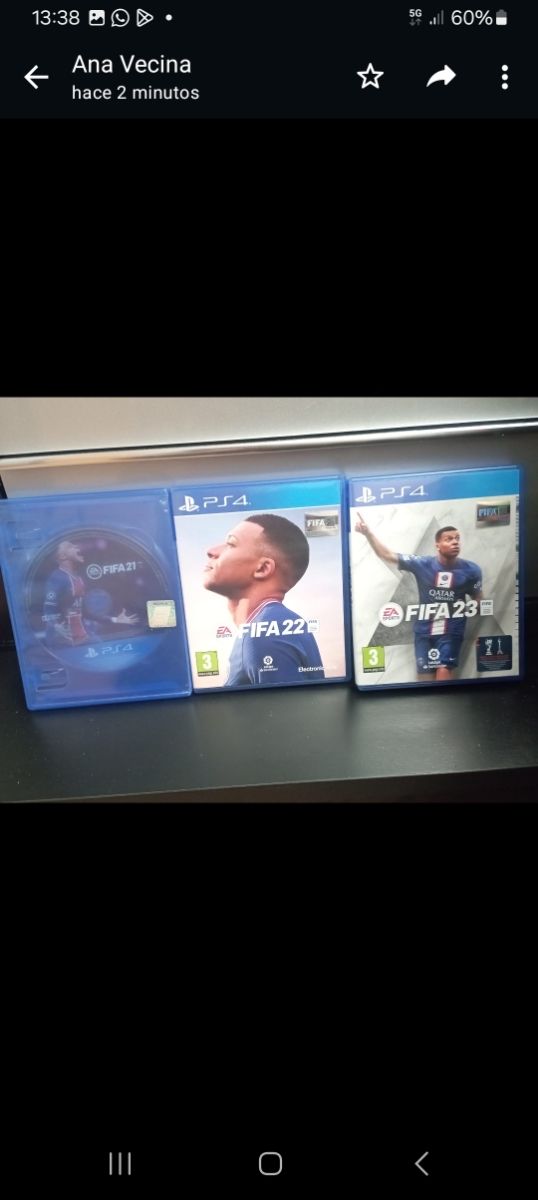 Vendo juegos ps4 fifa 23 y 21