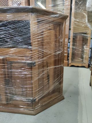 Mueble auxiliar hexagonal rustico perfecto para TV