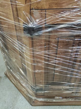 Mueble auxiliar hexagonal rustico perfecto para TV