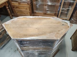 Mueble auxiliar hexagonal rustico perfecto para TV