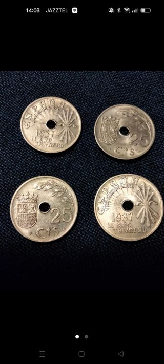 Monedas españolas 1937