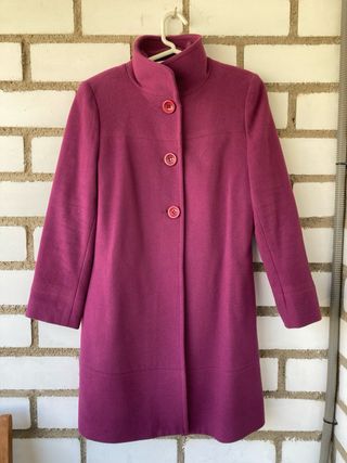 Abrigo paño fucsia