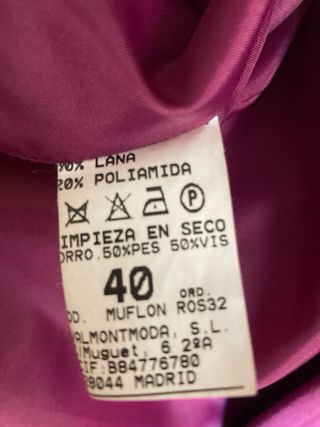 Abrigo paño fucsia