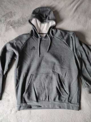 Adidas sudadera con capucha gris
