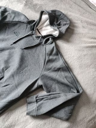 Adidas sudadera con capucha gris
