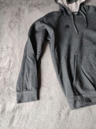 Adidas sudadera con capucha gris