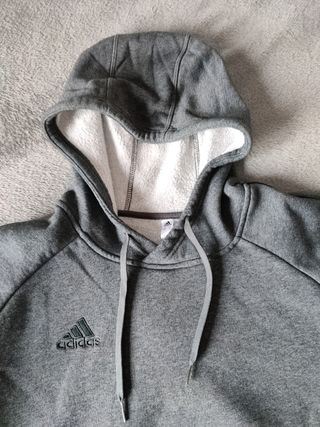 Adidas sudadera con capucha gris
