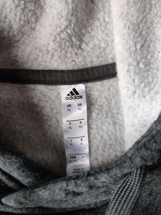 Adidas sudadera con capucha gris