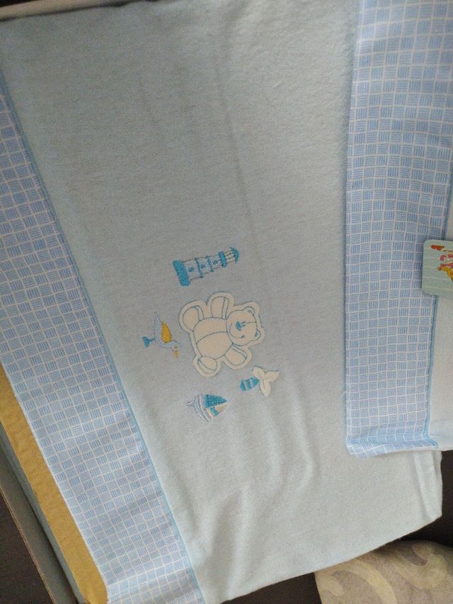 Sábanas carro capazo bebé algodón 100%