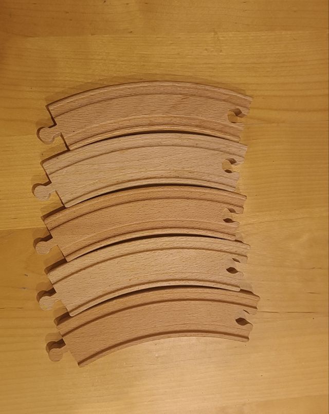 Pack 5 curvas tren madera Ikea Lillabo 