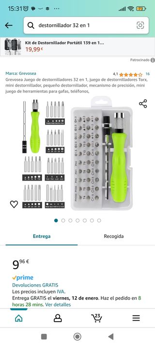 Destornillador 32 en 1 