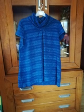 Jersey largo cuello doblado