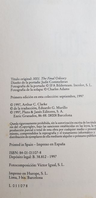 Libro 3001 Odisea final