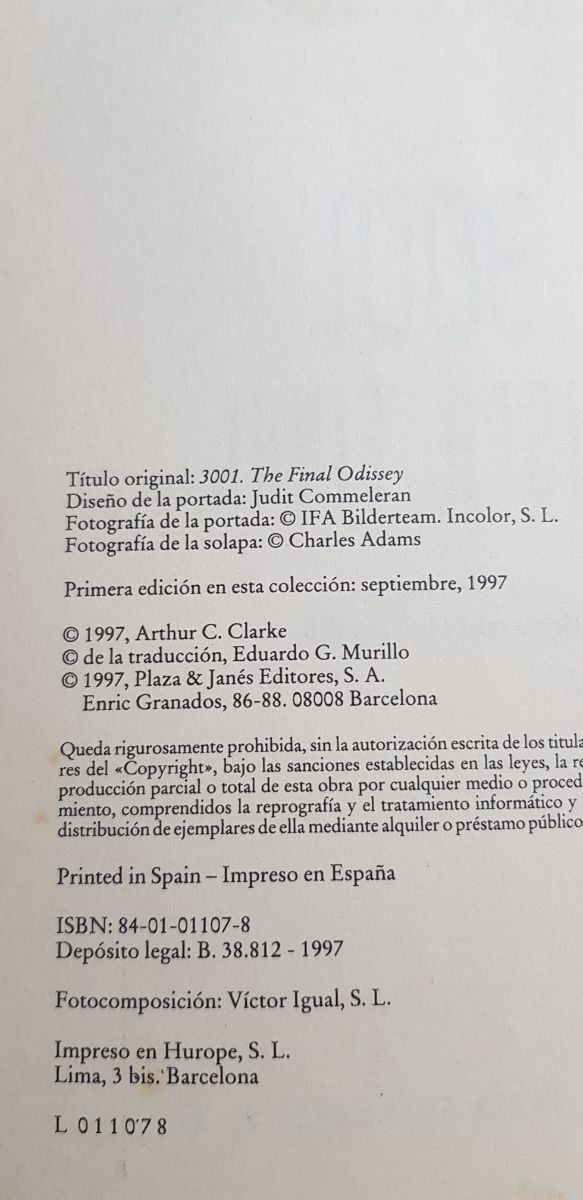 Libro 3001 Odisea final