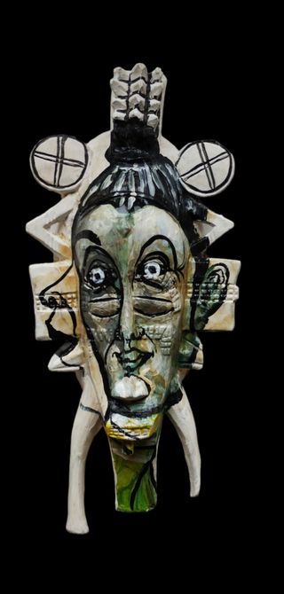 🗿 Escultura Única Máscara  Rozak Saura 1965