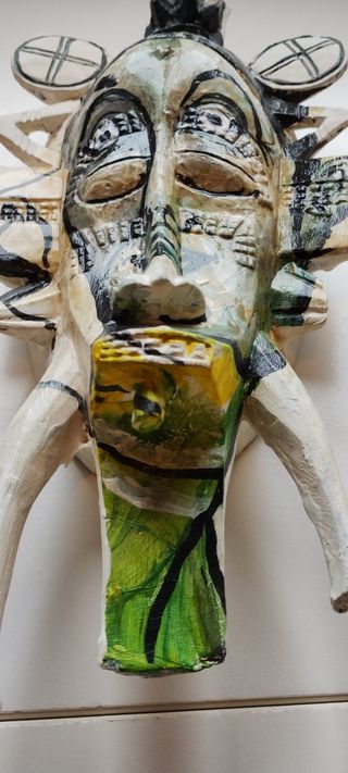 🗿 Escultura Única Máscara  Rozak Saura 1965
